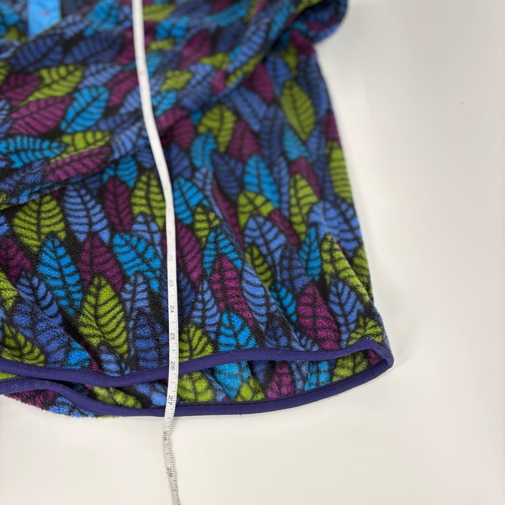 Vintage 90s Patagonia Synchilla Snap T Fleece Pullover L Leaf Print USA Made - Picture 10 of 13